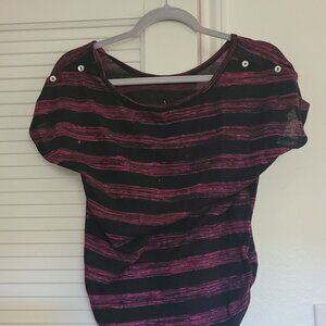 Purple and black pink.rose shirt